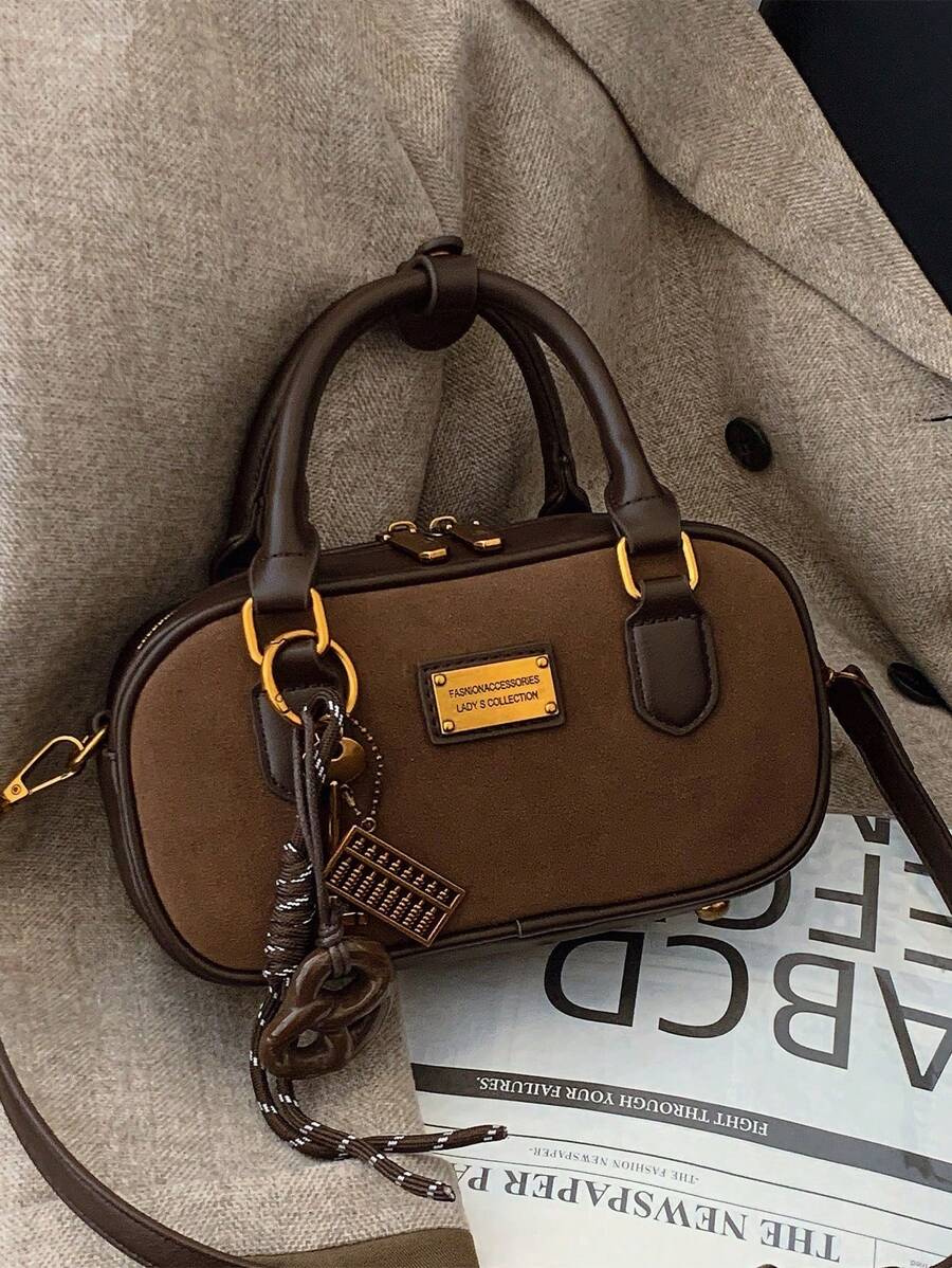 Bolso de bolos vintage, nueva bolsa de mano cruzada de moda, elegante bolso de mano de oficina para señora