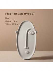 1 Stück kreative keramische Vase zum Bemalen, künstliche Blumendekoration, Kunstgesichtsdekor, Heimdekoration, Gesichtsvase, Veranda-Dekoration, Tischmittelpunkt, Tischdekoration, Alltagsartikel, Vase, Blumen Heimdekoration Raumdekoration Blumenvase Glasvase