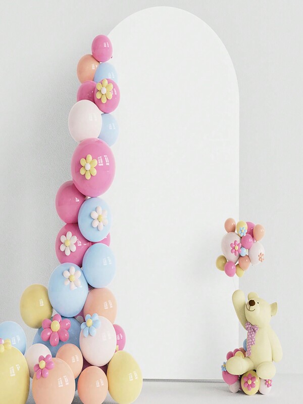 Capa para arco de casamento - Suporte para arco de fundo com balões de elastano - Capa para arco de topo redondo de dupla face para decorações de arco de chá de aniversário de casamento - Fúcsia. Branco. Bege. Rosa, Natal
