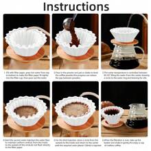 MYVIT 手冲咖啡壶套装、陶瓷手冲咖啡滴漏漏斗、竹制咖啡架、家用咖啡制作工具 - 均碼 - 查看 5