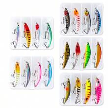 4 pièces/boîte Appâts de pêche de 6,7 cm/7 cm, leurres nageurs plongeants, leurres artificiels durs avec 2 hameçons triples et yeux 3D pour la pêche à la truite et au black-bass
