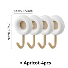 4 Móc treo tường không cần khoan kiểu Nhật cho nhà bếp, phòng tắm, phòng ngủ - Móc treo khăn dính chắc - Nhiều màu - Xem 11