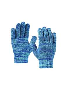 1 pereche de mănuși pentru copii cu 5 degete, culoare uni, 6 culori, strat dublu, potrivite pentru primăvară, copil mic - mănuși de culoare solidă - Vizualizare 5