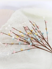 4 piezas Ramo floral de bayas, decoración de boda artificial, patrón de perla y bayas, decoración DIY, apto para boda, ducha, aniversario, regalo del Día de la Madre, propuesta, decoración del hogar, reunión familiar, mesa de comedor, primavera, ramo de primavera, decoración del hogar, escaparate, decoración romántica, escritorio de la oficina - Multicolor - Ver 5