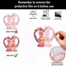 1件浪漫粉色系列装饰摆件，2D亚克力，适用于婚礼、日常室内装饰、公司办公室等多场景使用，也可作为送给恋人和家人的精品礼物 - 多色-擺飾 - 查看 8