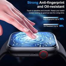 8 件/套屏幕保护膜适用于 Series 9/8/7 41mm，TPU 薄膜（非玻璃）边缘保护 智能手表保护膜，无气泡超薄透明礼物，适合生日、家人、朋友观看屏幕保护膜、手表盖、手表配件