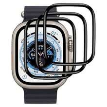 3 件/套，兼容 Apple Watch Ultra 2 49 毫米手表屏幕保护膜 [超清晰] Apple Watch Ultra / Apple Watch Ultra2 49 毫米 3D 曲面软智能手表保护膜（非玻璃）[超防碎] - 無色 - 查看 1