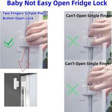 5/8pcs Window & Door Locks, Refrigerator Closer, Drawer Auto Lock, No Drilling Required Installation, Water Dispenser Door Closer, Anti-Opening Lock