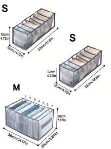 Minimalist Mesh Storage Box, Lightweight Versatile Wardrobe Container With Grids Minimalist Polyamide Foldable Sock Underwear Organizer Divider For Home Underwear Storage Box, Transparent Mesh Clothes Storage Box, Multi-Grid Foldable Drawer Organizer, Closet Organizer & Storage, Underwear Compartment Organizer Socks Underwear Storage Box Drawer Storage Organizer Bagorganization And Storage Organizer Storage Containers Storage BinsDrawer Organizer For Clothingwardrobe Storagecloset Dividerscloset Dividers For BedroomDormSweaterPants Jeans - Grey - View 13