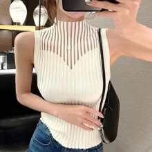 Women's Knitted Beach Top - White - View 2