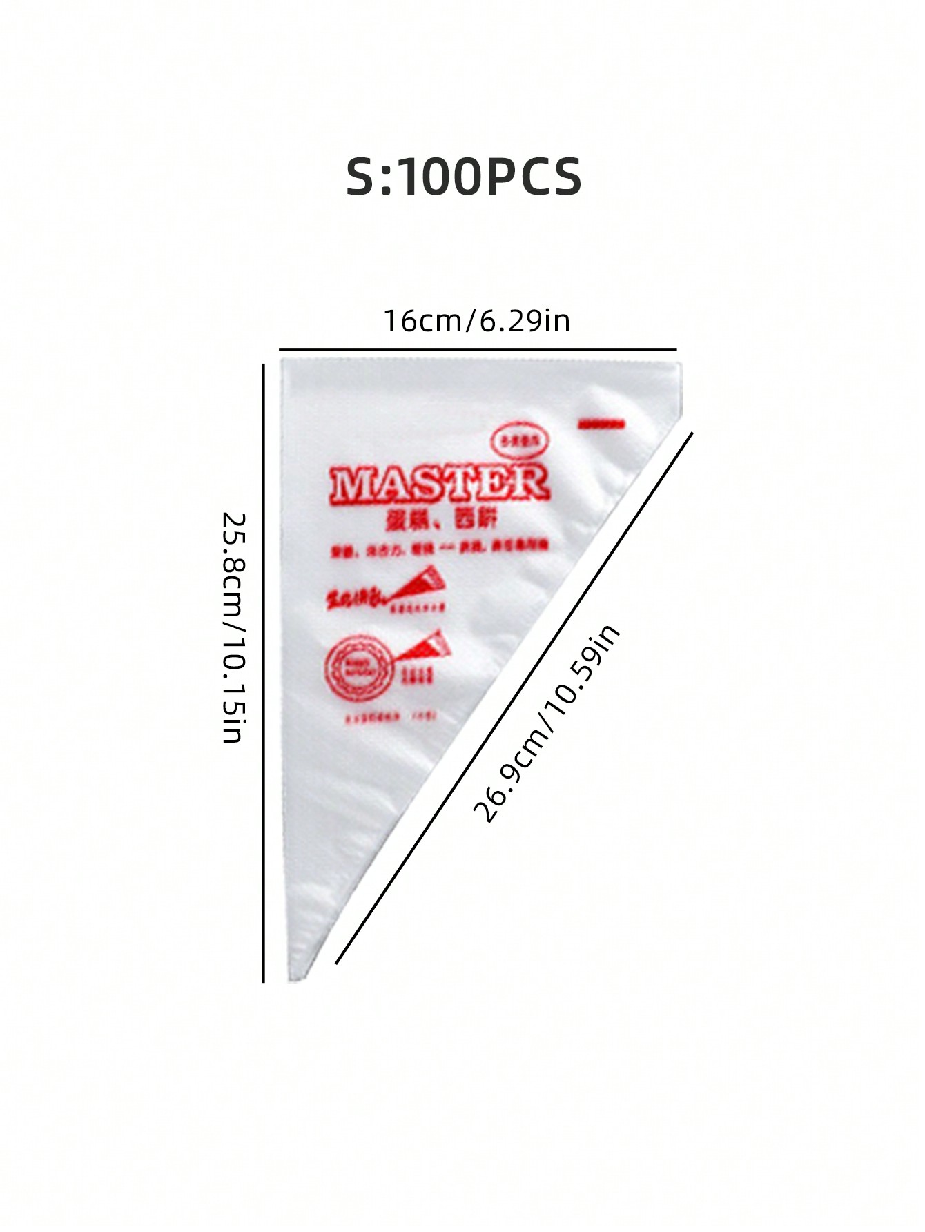 100 قطعة أنابيب كريمية شفافة للتزيين المعجنات والك...