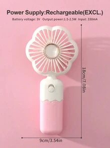 AOYI 1pc Portable Handheld Mini Fan With One AA Battery, Simple Design And One-Speed Adjustment, Suitable For Outdoor Use - Gradient - View 8
