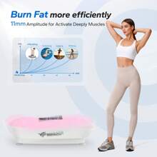 Vibrating Plate Muscle Toner, Whole Body Exercise Machine With Remote Control - Pink - View 3