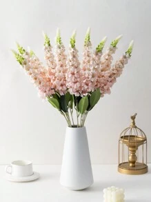 MEHELANY 6pcs - 29.2 Inches - Light Pink Gypsophila Artificial Flowers, Delphinium Silk Flowers, Long Stem Hyacinth Fake Flowers, Suitable For Wedding, Home, Outdoor Party Floral Arrangement, Tabletop Decor, Home, Garden, Hotel, Kitchen Counter, Fireplace, Dining Table Decoration - Baby Pink - View 2