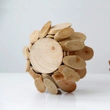 1PC Candlestick Wooden Creative Candle Holders With Flower Design Wedding Table Vintage Candlestick Glass For Party Living Room
