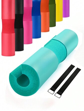 1個バーベルスポンジ 滑り止めパッド & 2個プロテクティブストラップ、スクワット、ランジ、ウエイトトレーニングフィットネス運動中の首と肩を保護するためのメンズ&レディースジムアクセサリー