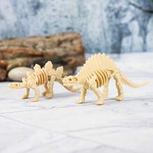 6/12pcs Assorted Dinosaur Fossil Skeleton Toys - Plastic Dino Figures In Cream, Archaeological Excavation Dinosaur Skeleton, Simulation Educational Toy, Ideal For Party Favors, Birthday Decor & Educational Digging Activities, Dinosaur Toys, Thanksgiving/Halloween/Birthday/New Year Gifts,Dinosaur,Dinosaur Toys,Dinosaur Toy,Bug Terrarium,Life Cycle,Kids Party Decor