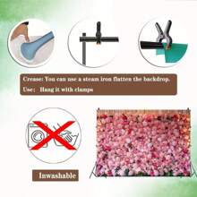 Pink Rose Wall Design Backdrop Wedding Venue Decoration Banner Wedding Portrait Photo Booth Decoration Props Vinyl