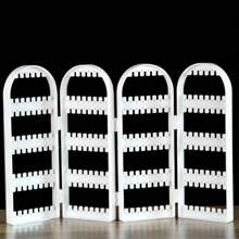 Jewelry Display Rack Necklaces Rings Plastic Folding Holder Large Capacity Bracelets Storage Hanger With Stud Earrings Holes