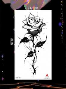 2pcs Feather & Rose Temporary Tattoo Sticker, Floral Printed Waterproof Fake Temporary Tattoos For Women, Suitable For Arm, Thigh, Foot Body Art Tattoo Decal, Reusable For Men And Women, Waterproof And Sweat-Proof