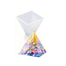 1pc Epoxy Resin Casting Silicone Mold Set, Suitable For Beginners, Includes Pyramid, Ball, Cube, Coaster, Pendant Molds, Straw Measuring Cup Casting Tools, DIY Earrings, Pendants, Home Decor Making - Multicolor - View 8