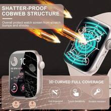 2 pezzi/set Pellicola protettiva per schermo a copertura totale da 46 mm, compatibile con Apple Watch Series 10, senza bolle, alta definizione
