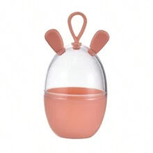 Set de 9 esponjas de maquillaje mini y 1 caja de almacenamiento con tapa - para base de líquido, polvo y crema, dispensador visual de herramientas de maquillaje lindas