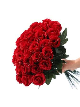 10 sztuk/1 szt. Sztuczna symulacja róży, odpowiednia do dekoracji domu, salonu, sypialni, dekoracji ślubnych, prezentów na Walentynki, bukietów ślubnych, Dnia Matki, Święta Dziękczynienia, dekoracji imprezowych