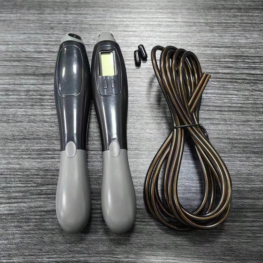 1 Set Of Steel Wire Rope Counting Skipping Rope Sports Equipment Adult Exam Skipping Rope - Grey - View 1