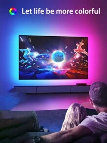 1PC RGB LED Strip LightsTV Background Decorate With 3-Key Controller - USB Powered, 5V 5050 For Home Decor, Living Room, Bedroom, TV Backdrop - Multicolor Party Home Decoration