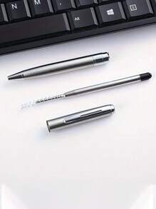 1pcA Customizable Copper-Ink Ball Pen Set With Replaceable Medium Tip And Pocket Clip - Custom Engraved Business Gift, Beautifully Packaged Gift Box