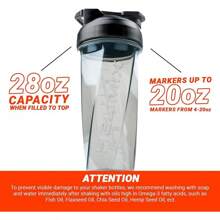 HELIMIX 2.0 Vortex Blender Shaker Bottle Holds Upto 28oz |   No Blending Ball Or Whisk |   USA Made |   Portable Pre Workout Whey Protein Drink Shaker Cup |   Mixes Cocktails Smoothies Shakes |   Top Rack - 黑色 - 查看 5