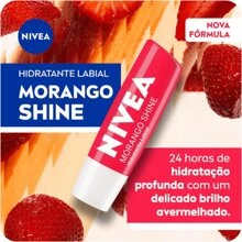 Protetor Labial Morango Shine Nivea Bastão 4,8g - Vermelho - Visão 3