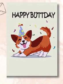1pc Fun Birthday Card, Send Him Her, Dog Humor Birthday Card, Cute Dog Birthday Card, Dog Owner Birthday Card, Dog Happy Birthday Card To You