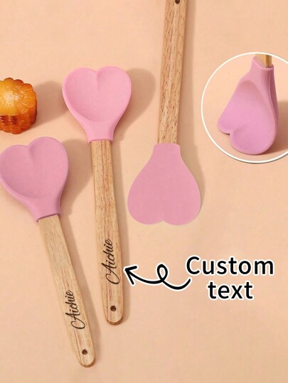 1 pezzo Set di utensili per la panificazione personalizzabili - Spatola per crema, raschietto per marmellata a forma di cuore, regalo per la mamma