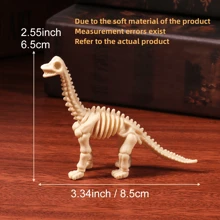 6/12pcs Assorted Dinosaur Fossil Skeleton Toys - Plastic Dino Figures In Cream, Archaeological Excavation Dinosaur Skeleton, Simulation Educational Toy, Ideal For Party Favors, Birthday Decor & Educational Digging Activities, Dinosaur Toys, Thanksgiving/Halloween/Birthday/New Year Gifts,Dinosaur,Dinosaur Toys,Dinosaur Toy,Bug Terrarium,Life Cycle,Kids Party Decor