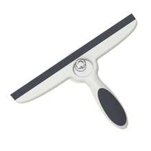 EHOMGUI Escobilla de vidrio limpiaparabrisas limpiador de espejos con gancho de palo herramienta de limpieza de goma para baño para limpieza de vidrio O58E - Gris Oscuro - Ver 2