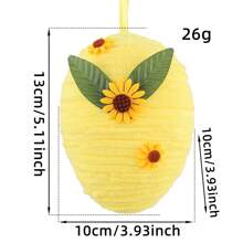 1pc Easter Egg Decorative Ornament, Size 10*13/10*14cm, Creative DIY Woven Faux Egg Decor, Suitable For Indoor, Garden Tree, Party Easter Prop