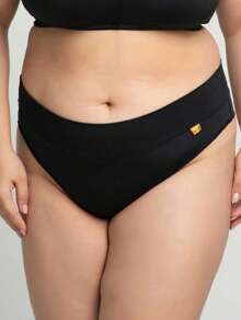 Kit 5 Calcinhas Plus Size Cintural Alta Fio Duplo Tanga Sexy Microfibra Dyeu - Multicolorido - Visão 9