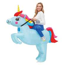 Disfraz inflable para adultos, disfraz de unicornio, disfraces inflables para mujeres y hombres, disfraz de unicornio a caballo, disfraces de unicornio divertidos y elegantes, disfraces hinchables para Halloween