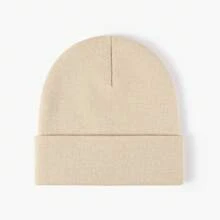 1pc Personalized Embroidered Knitted Hat, Custom Text Logo Solid Color Elastic Winter Beanie, Outdoor Autumn Winter Warm Essential Accessory, Gifts For Her - L - View 16