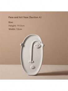 1 Stück kreative keramische Vase zum Bemalen, künstliche Blumendekoration, Kunstgesichtsdekor, Heimdekoration, Gesichtsvase, Veranda-Dekoration, Tischmittelpunkt, Tischdekoration, Alltagsartikel, Vase, Blumen Heimdekoration Raumdekoration Blumenvase Glasvase
