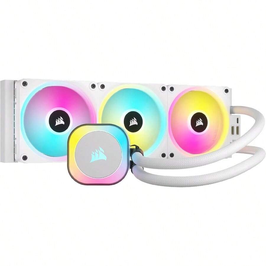 Corsair ICUE LINK 360mm AIO Liquid CPU Cooler With QX120 RGB Fans ...