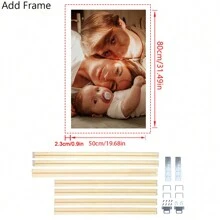 1 Pieza Póster grande personalizado en lienzo, póster enmarcado o sin marco DIY, imprime tu foto en lienzo como un regalo creativo, decoración de pared, mural, arte de pared, impresión en lienzo, póster en lienzo, decoración de pared en lienzo, impresión de póster. Es un regalo perfecto para novia/novio, familia, hijo, hija, estudiante, regalos ideales para él, regalos ideales para ella, novio, papá, novia, mamá, familia, amigos