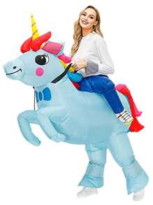Disfraz inflable para adultos, disfraz de unicornio, disfraces inflables para mujeres y hombres, disfraz de unicornio a caballo, disfraces de unicornio divertidos y elegantes, disfraces hinchables para Halloween