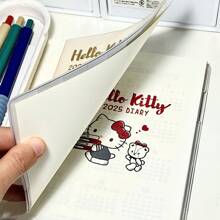 Sanrio Sanrio Hello Kitty 2025 Diary Notebook - 96 Pages, Mixed Color, High Beauty Illustration, Paper Material, Cute Kitty Design, Colorful Pages, Officially Licensed