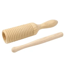 Funny And Educational Wooden Sound Tube - Single Threaded Ringed Percussion Cylinder, Designed In Frog Barrel Shape - Multicolor - View 4