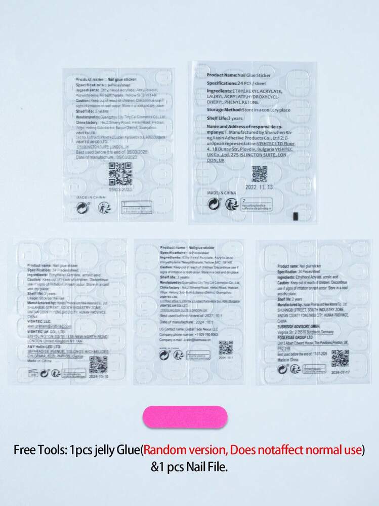 Rehaussez votre style avec ensemble de 24pcs d'ongles artificiels de forme d'amande longue de coloris unicolore, couverture complète, classiques et à pression. Fournitures pour les ongles - Blanc - Voir 6