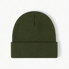 1pc Personalized Embroidered Knitted Hat, Custom Text Logo Solid Color Elastic Winter Beanie, Outdoor Autumn Winter Warm Essential Accessory, Gifts For Her - L - View 26
