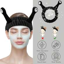 3 件套女士蜗牛形化妆头带、腕带和面部磨砂膏套装 - 彩色 - 查看 5